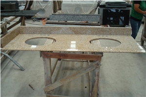 G682 China Yellow Granite Countertop,Kitchen Top,Direct Factory with Ce Certificate,Cheap Price Good Quality Bench Top Customized