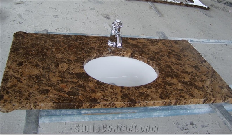 Spain Dark Emperdor Vanity Top Hotel and House Project Bathroom Vanities,Countertop,Customized Top,Direct Factory with Ce Certificate,Cheap Price