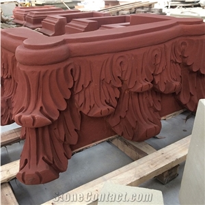 Natural Red Sandstone for Building Hand Made Stone Sculpture