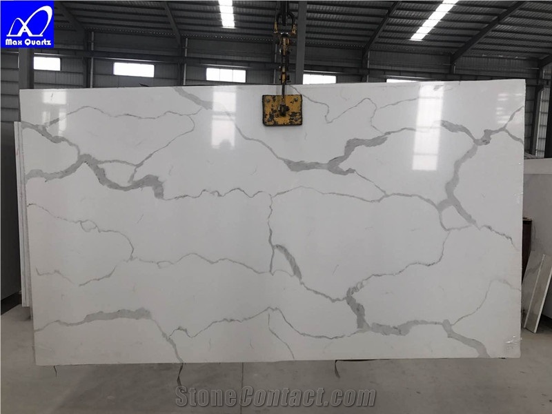 Artificial Luna Quartz Stone Slabs,Super White Quartz Stone,White Calacatta Quartz Stone Slab,Engineer Quartz Stone,Quartz Stone Flooring,Stone Tiles,
