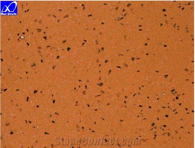 Artificial Orange Quartz Stone Slab