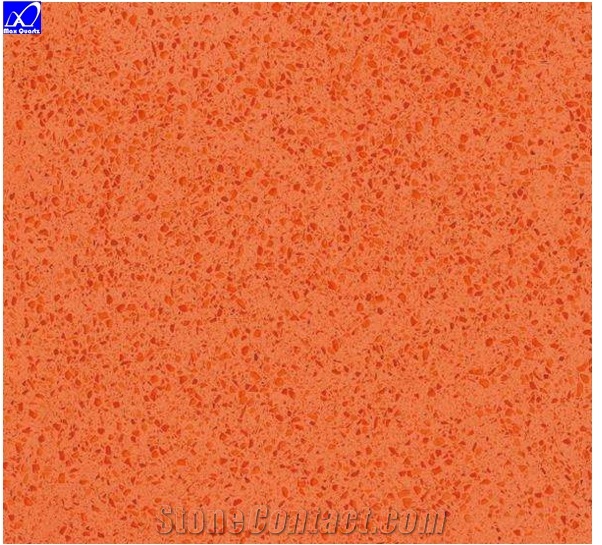 Artificial Orange Quartz Stone Slab