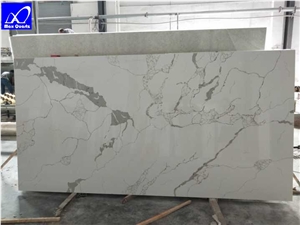 Calacatta Statuario White Quartz Stone Surface Slab Lp-Hc002 Artficia for Countertop,Bathroom Top,Cut to Size Tiles,Engineered Stone Walling