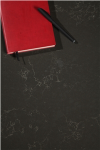Marble Look Artificial/Engineered Grey Quartz Stone Slabs, White Veins, 2cm,3cm
