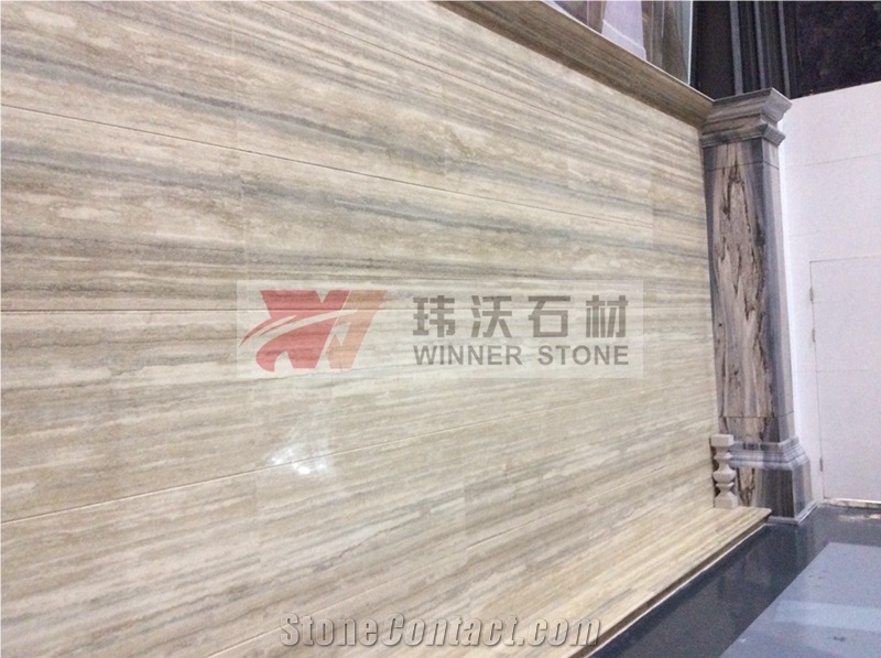 Sliver Color Travertine Tile Slabs for Flooring Pictures