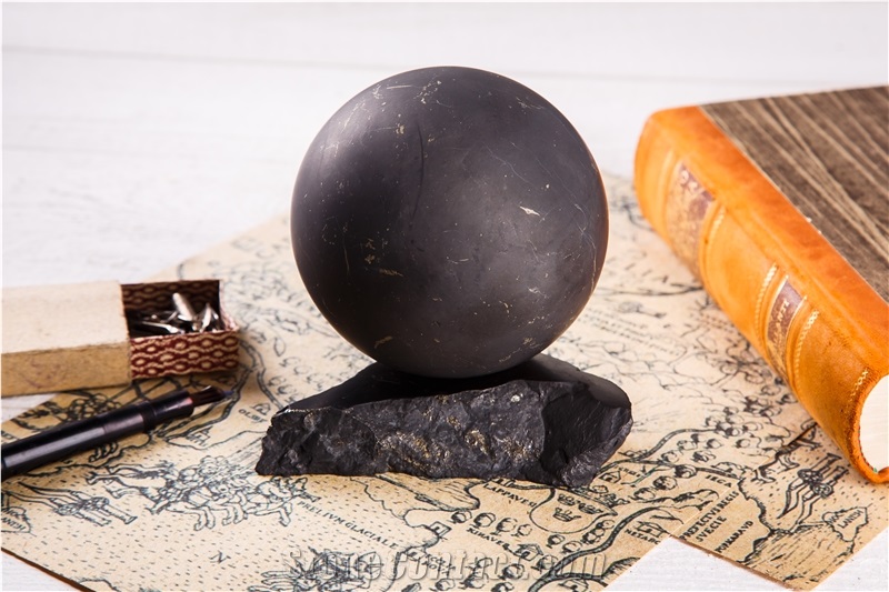Ball Sphere 15-30 Matt Shungite Natural Stone