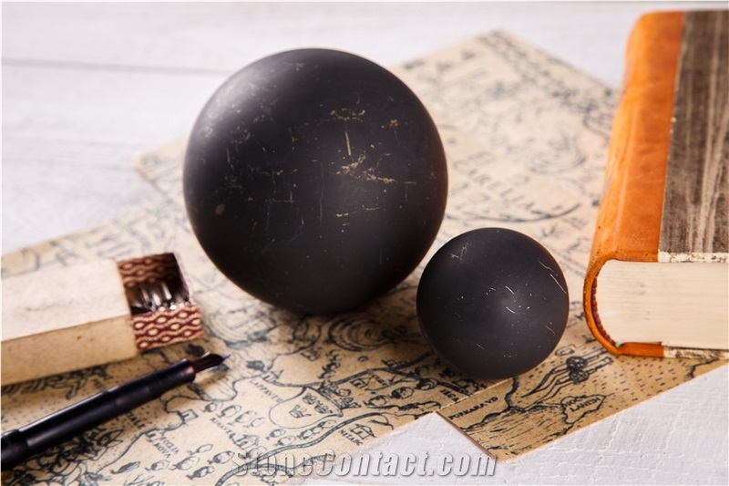 Ball Sphere 15-30 Matt Shungite Natural Stone