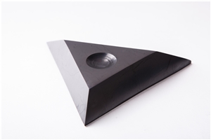 Ball Sphere Triangle Stand Pedestal Shungite Stone