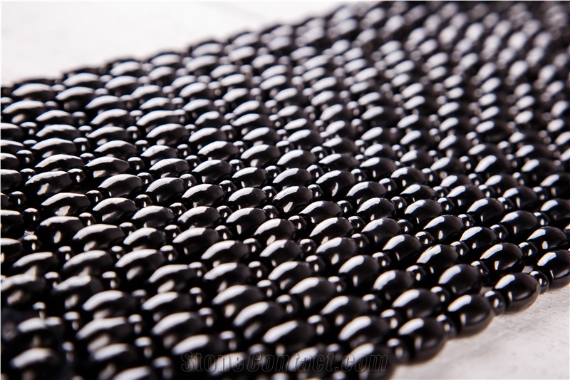 Shungite Beads Barrel Form Natural Healing Stone