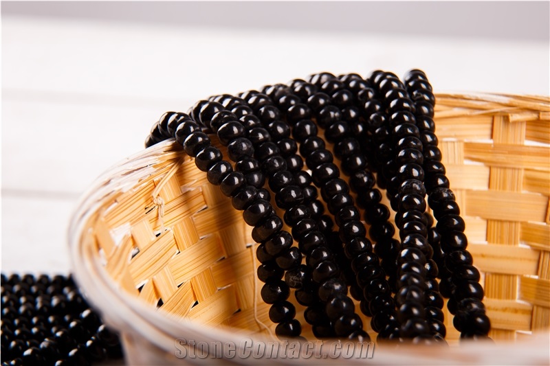 Shungite Beads Flated Balls Natural Stone