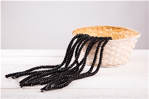 Shungite Beads Flated Balls Natural Stone