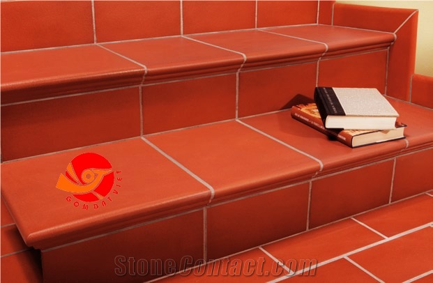 Terracotta Floor Tiles, Non-Slip and Anti-Moss Exterior Clay Tiles