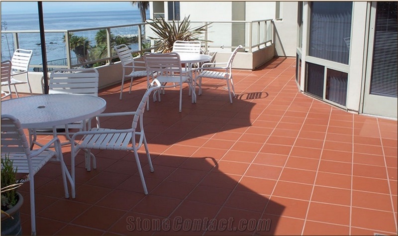 Terracotta Floor Tiles, Non-Slip and Anti-Moss Exterior Clay Tiles