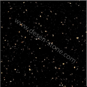 Black Galaxy Artificial Granite Slabs&Tiles, Star Galaxy Black/Galaxy Blaxk Arificial Stone Slabs&Tiles, Engineered Stone