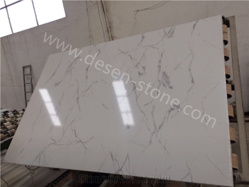 Calacatta White Artificial Marble Stone Slabs&Tile