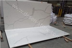 Calacatta White Quartz Stone Slabs&Tiles, White Quartz Stone, Cheap Stone