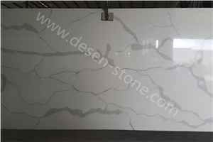 Calacatta White Quartz Stone Slabs&Tiles, White Quartz Stone, Cheap Stone