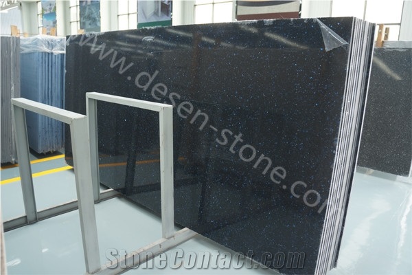 Crystal Shinning Blue Quartz Stone Surface, Blue Quartz Stone Slabs&Tiles, Quartz Stone Bathroom Backsplash Wall Tiles, Blue Stone Bathroom Tiles