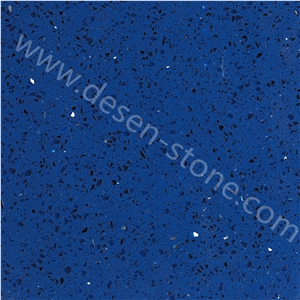 Crystal Sparkle Dark Blue Quartz Stone Slabs&Tiles, Blue Artificial Stone Engineered Stone, Blue Quartz Stone Walling Tiles