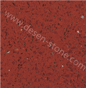 Crystal Sparkle Red Quartz Stone Slabs&Tiles, Red Quartz Stone