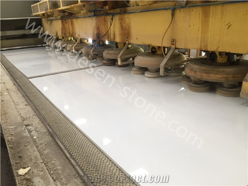 Crystal White Artificial Marble Stone Slabs&Tiles