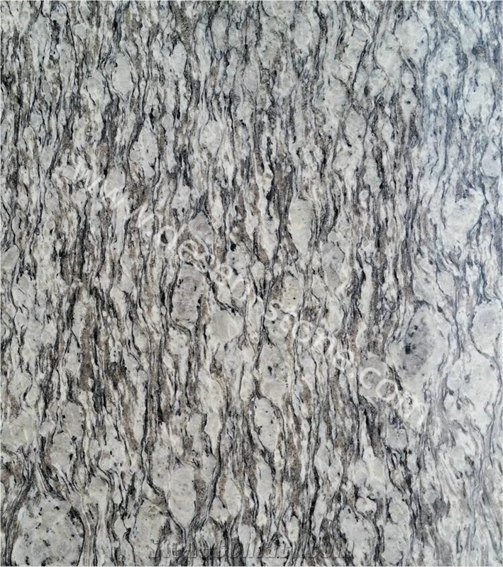 G377 Spary White Granite Tiles&Slabs, Spray White Granite Half Slabs, Seawave Flower/Wave White/Seawave Grey/ Hailang Hua/Sea Wave Flower Granite Tile