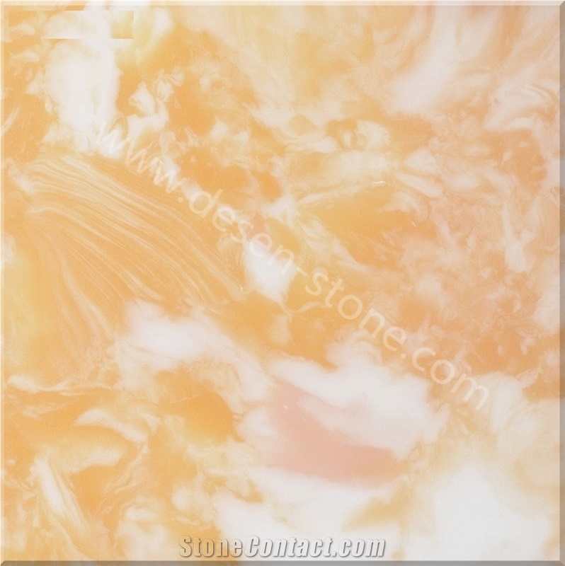 Honey Onyx Artificial Onyx Slabs&Tiles, Orange Onyx Artificial Stone/Artificial Marble, Solid Surface Man-Made Stone for Decoration Stone