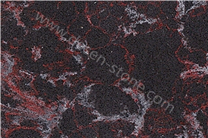 Moden Red Quartz Stone Slabs&Tiles, Black&Red Quartz Stone Slabs&Tiles, Fashion&Designed Quartz Stone Flooring/Stone Walling Tiles, Artificial Stone