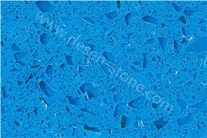 Quartz Stone Slabs&Tiles, Crystal Light Blue Quartz Stone Surface, Polished Artificial Stone Surface, Engineered Stone
