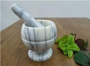Marble Mortar and Pestle