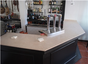 Crema Levante Oscuro Polished Bar Top