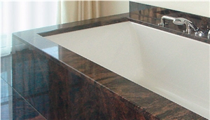 Red Multicolor Granite Bath Tub Surround Red Multicolor Granite Bath Tub Surround