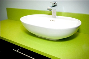 Apple Green Solid Surface Vanity Top