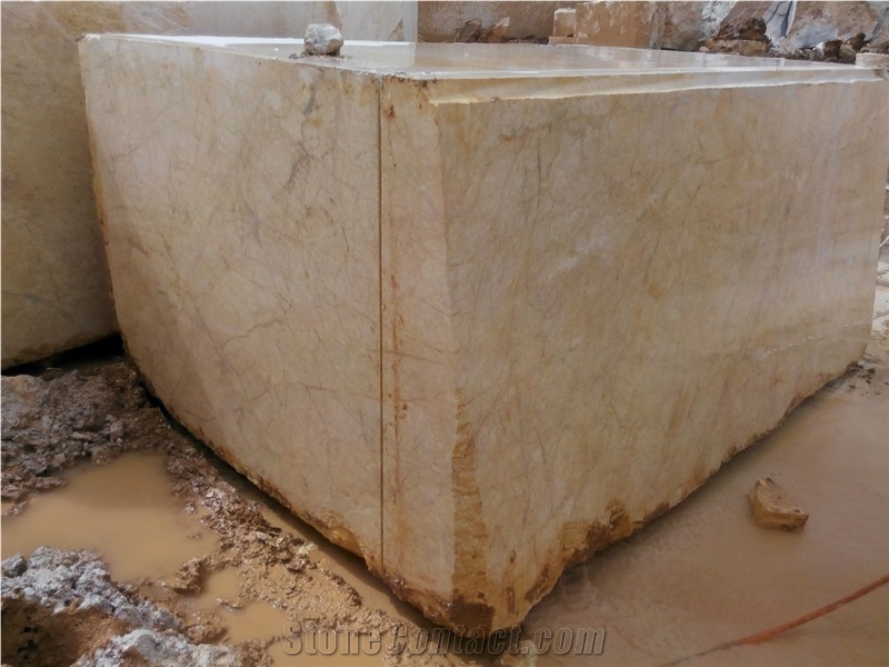 Golden Spider Marble Block, Turkey Beige Marble