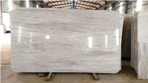 Wooden Vein White Marble Slab