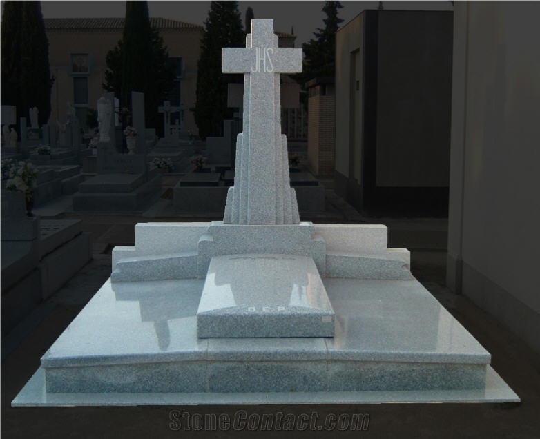 Blanco Cristal Granite Monument