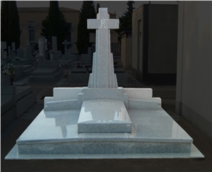 Blanco Cristal Granite Monument