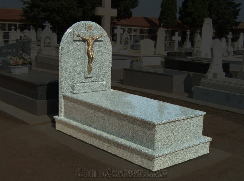 Blanco Cristal Granite Monument