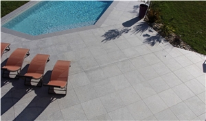 Grey Granite Flamed Pool Terrace Pavement