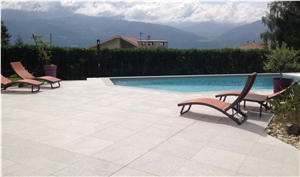 Grey Granite Flamed Pool Terrace Pavement