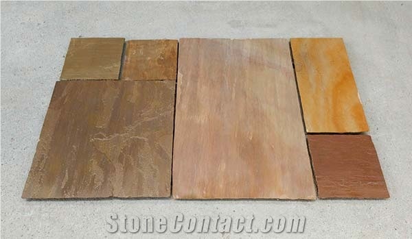 Autumn Mixed Colour Sandstone Paver