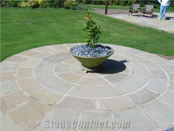 Autumn Mixed Colour Sandstone Paver