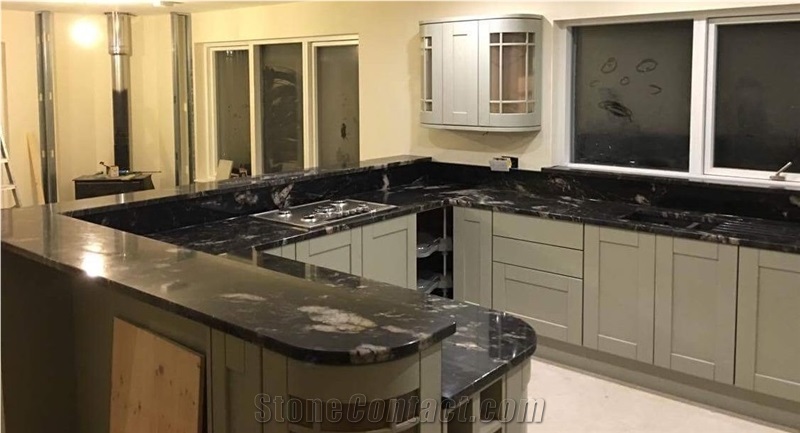 Worktops in Our Titanium Granite