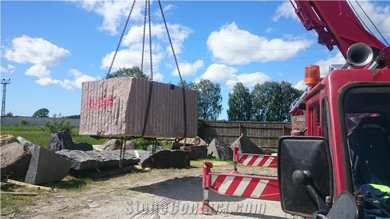 Rot Bohus Skarstad -Bohus Red Granite Blocks