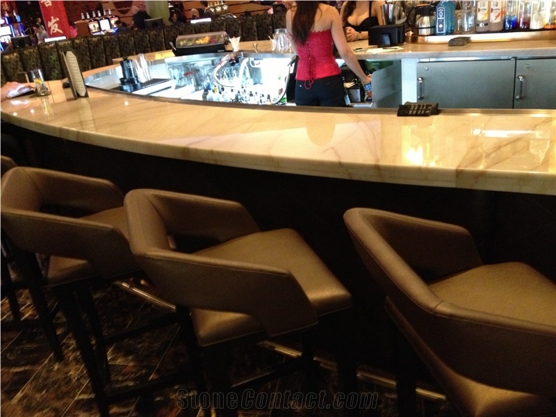 Calacatta Quartzite Bar Top,Commercial Counters