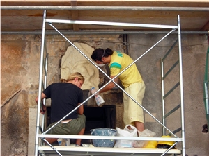 Marble Ikon Relief Restoration - Panny Márie
