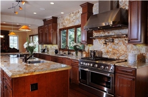 Copper Canyon Granite Kitchen Counters Full Backsplash