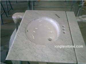 Carrara White Marble Vanity Tops,White Carrara Counter Tops/Slabs/Vantities, Bianco White Marble Tiles/Bath Tops, Nice White Marble Carrara