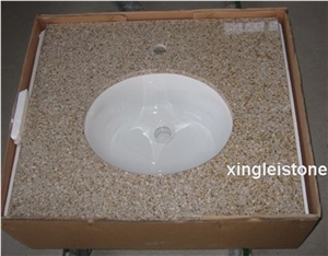 G682 Granite Countertop, Sunset Gold /Harvest Gold Granite Top, Shandong Rusty/Yellow Gold/Garnet Kitchen Countertop/Bath Vanity/Tiles/Slabs