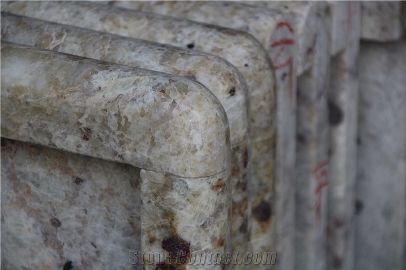 Snow White Granite, Brazil White Granite, White Granite Slabs for Counter Top, Kitchen Counter Top, White Vanities